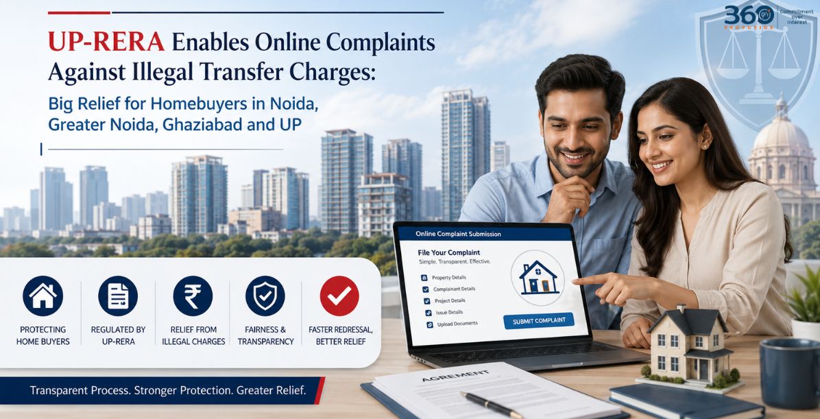 UP-RERA Enables Online Complaints Against Illegal Transfer Charges: Big Relief for Homebuyers in Noida, Greater Noida, Ghaziabad and UP
